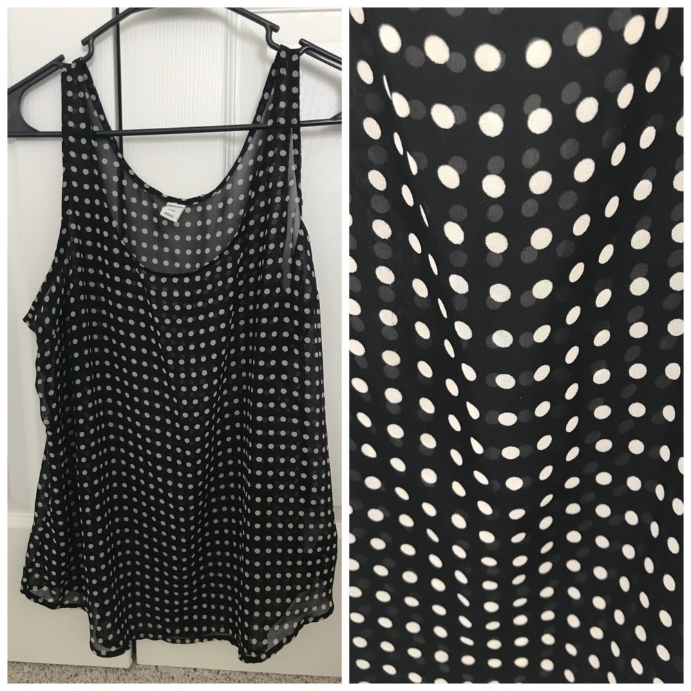 Old navy black and beige tank Large